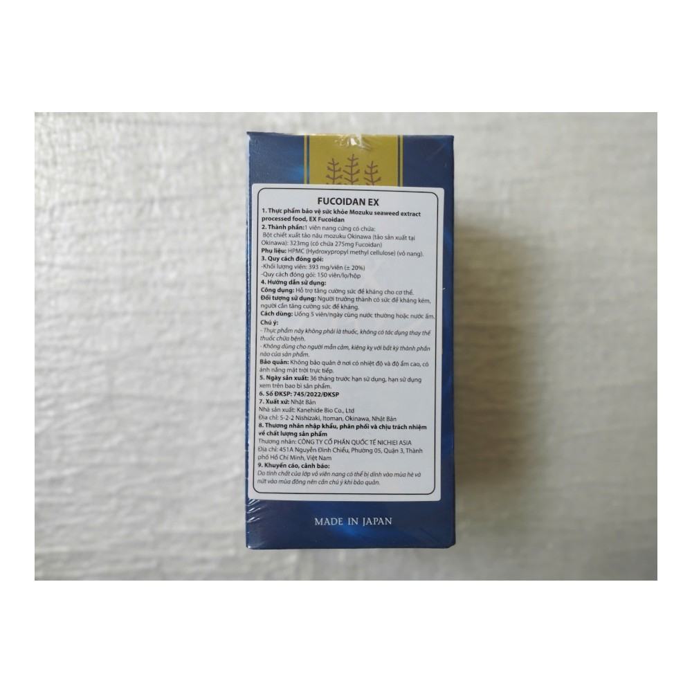 Ex Fucoidan tảo nâu Mozuku 150 viên - ảnh 4