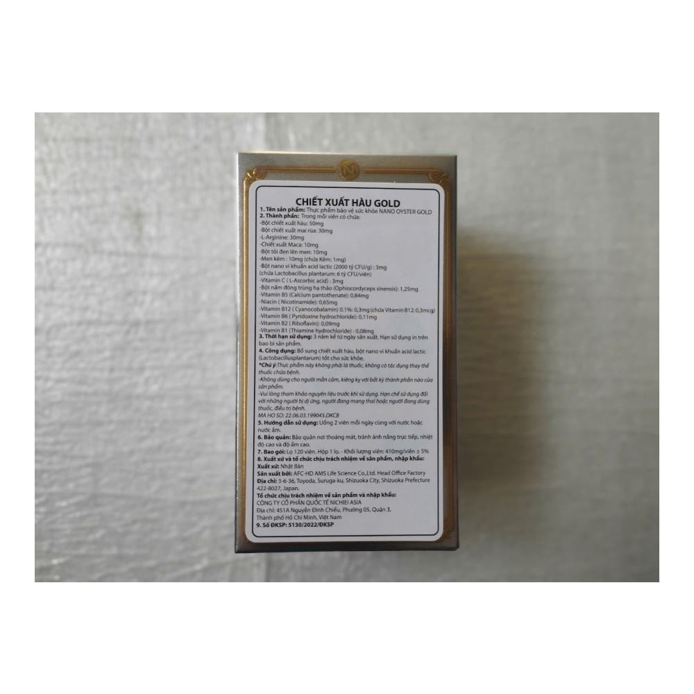Nano Oyster Gold tinh chất hàu 120 viên - ảnh 4
